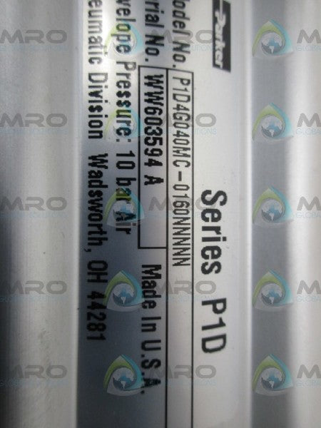 PARKER P1D4G040MC-0160NNNNN PNEUMATIC CYLINDER UNMP