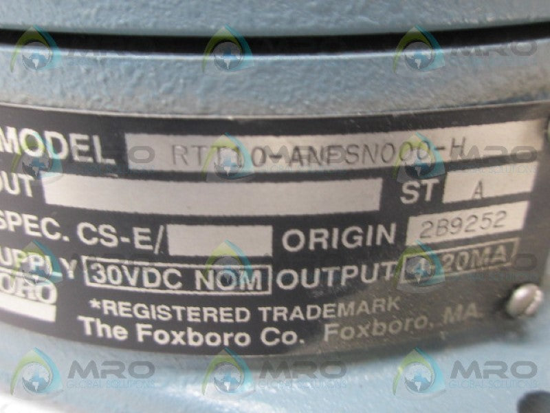 FOXBORO RTT10-ANFSN000-H TEMPERATURE TRANSMITTER NSNP