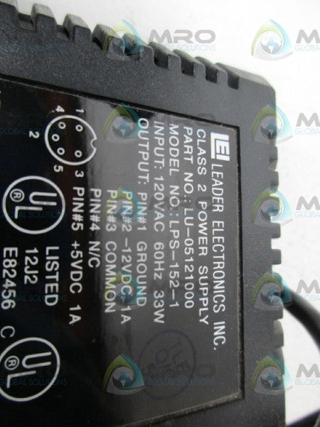 LEADER ELECTRONICS LU-05121000 POWER SUPPLY UNMP