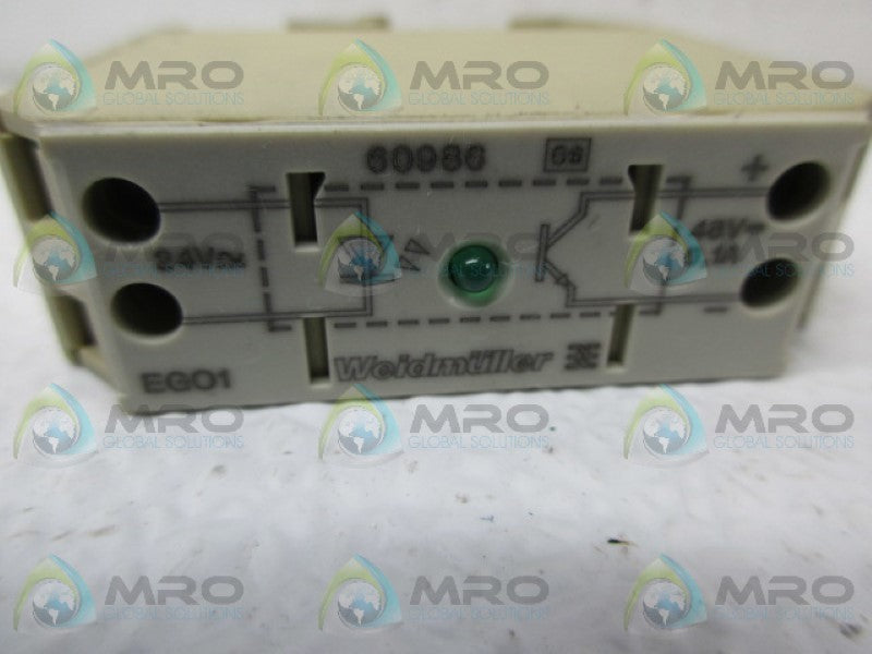 WEIDMULLER 60986 EGO1 OPTOISOLATOR TRANSISTOR MODULE   UNMP