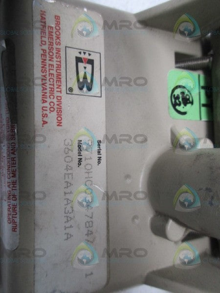BROOKS 3604EA1A3A1A PRESSURE THRU-FLOW INDICATOR NSNP