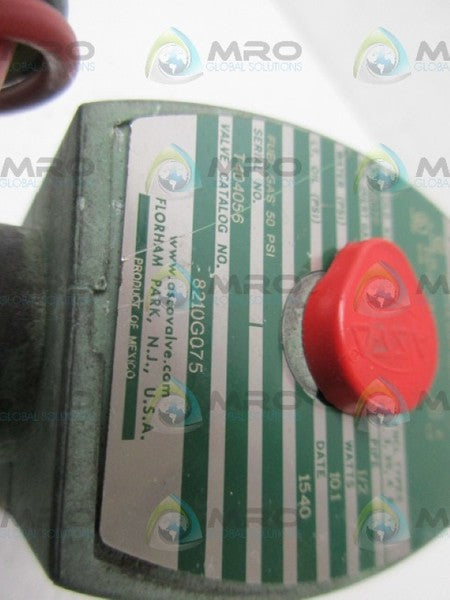 ASCO 8210G075 SOLENOID VALVE UNMP