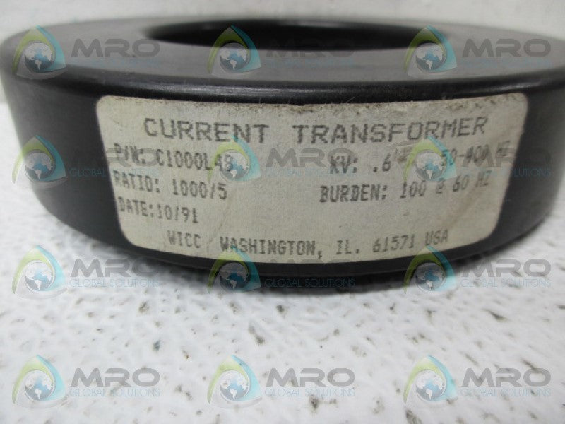 WICC C1000L48 CURRENT TRANSFORMER UNMP
