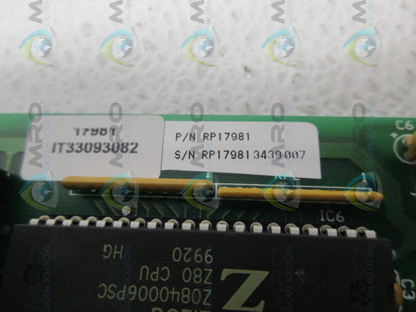 MARSH 17981 CIRCUIT BOARD UNMP