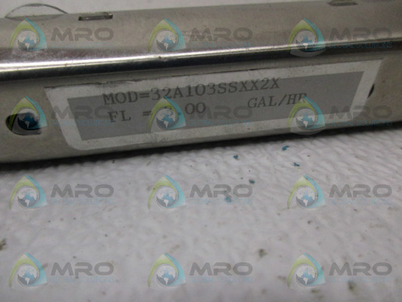 WALLACE & TIERNAN 32A103SSXX2X FLOW METER UNMP