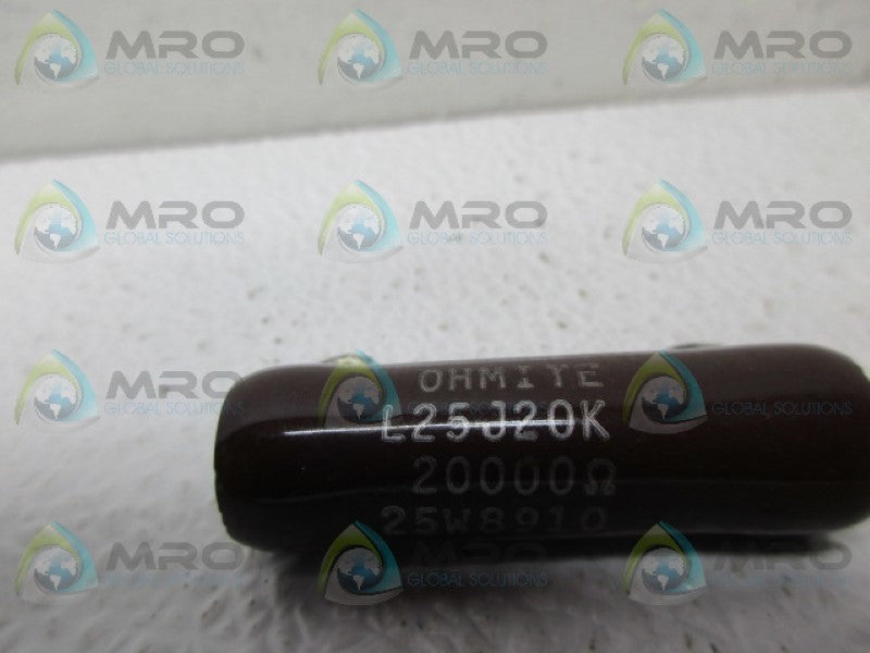 OHMITE L25J20K RESISITOR 20K OHMS UNMP