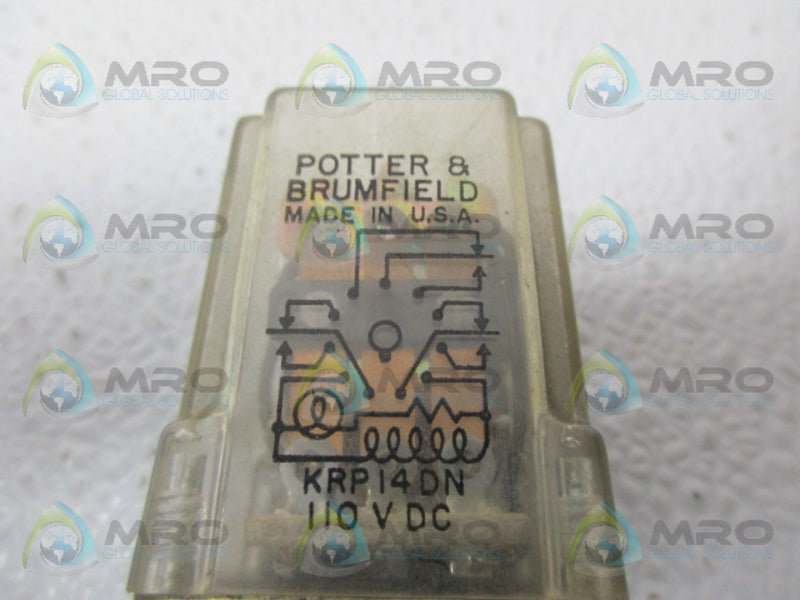 POTTER & BRUMFIELD KRP-14DN-110 RELAY 110VDC UNMP