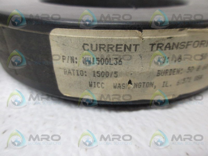 WICC MW1500L36 CURRENT TRANSORMER UNMP