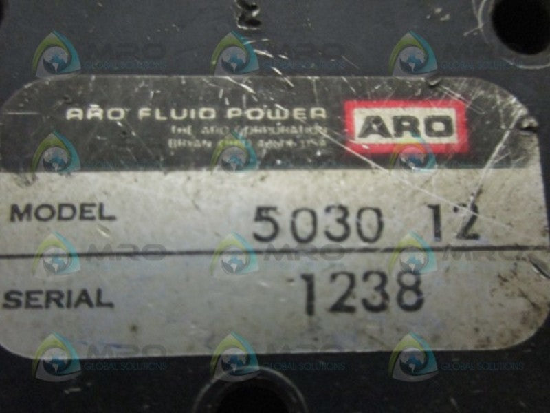 ARO 50312 MANUAL AIR CONTROL VALVE UNMP