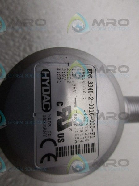 HYDAC EDS3346-20016-000-F1 PRESSURE SWITCH NSNP