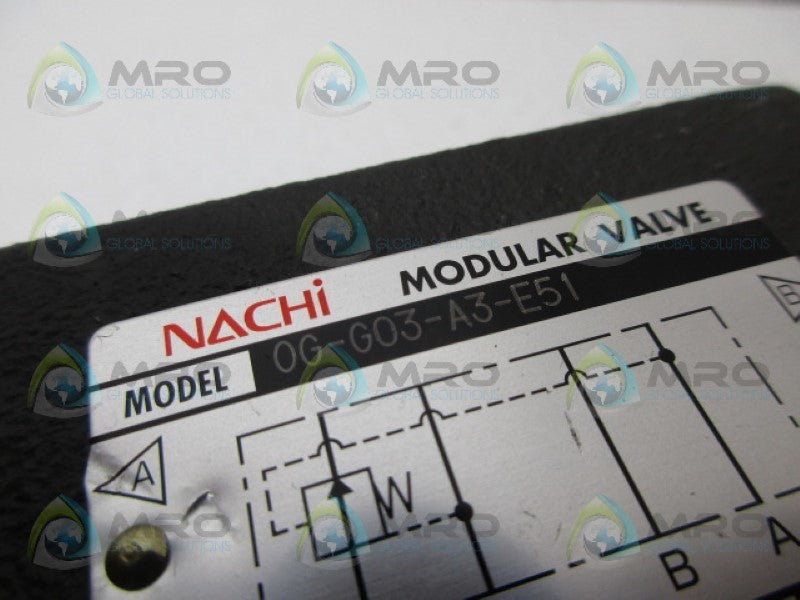 NACHI OG-G03-A3-E51 MODULAR VALVE NSNP