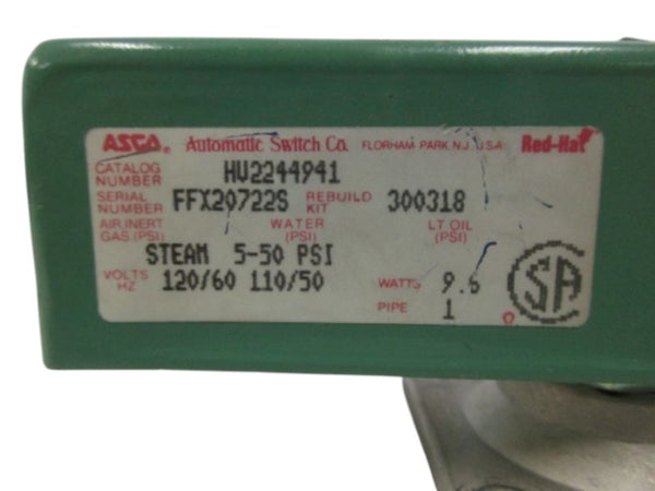 ASCO HV2249941 SOLENOID VALVE UNMP