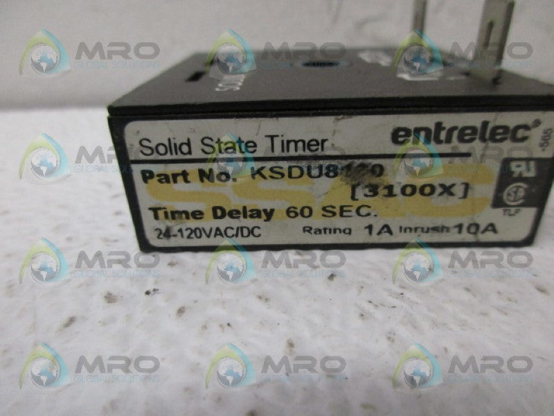 ENTRELEC KSDU8160 SOLID  STATE TIMER UNMP