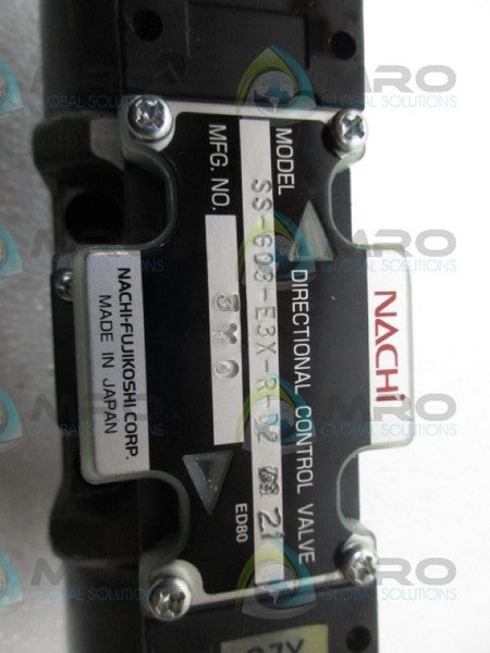 NACHI SS-G03-E3X-R-D2 DIRECTIONAL CONTROL VALVE NSNP