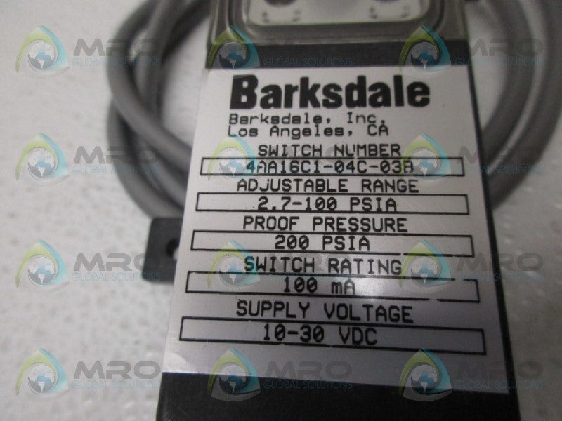 BARKSDALE 4AA16C1-04C-03B SWITCH NSMP