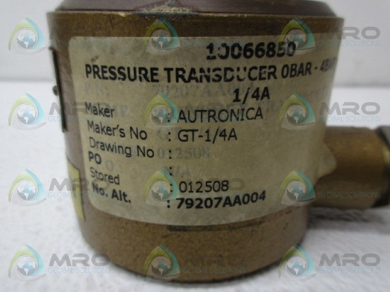 AUTRONICA GT-1/4A PRESSURE TRANSDUCER NSMP