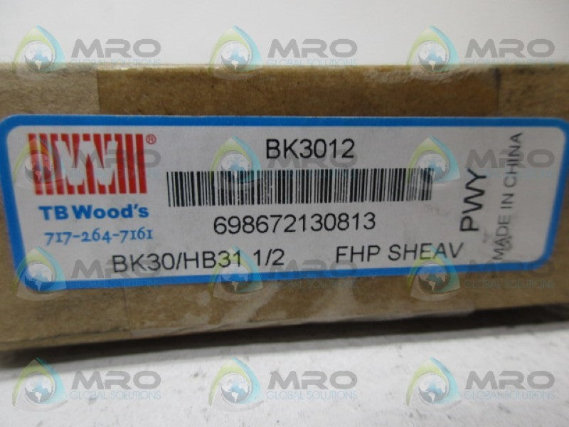 TB WOODS BK3012 V-BELT PULLEY 1/2"  NSMP