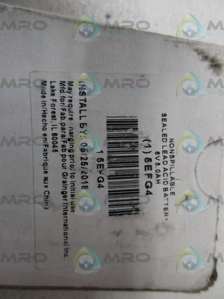COOPOWER 5EFG4 RECHARGEABLE BATTERY NSMP