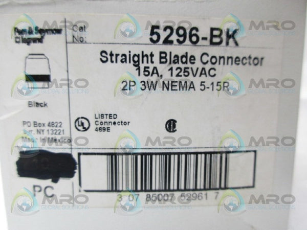 PASS SEYMOUR  5296-BK CONNECTOR PLUG NSNP