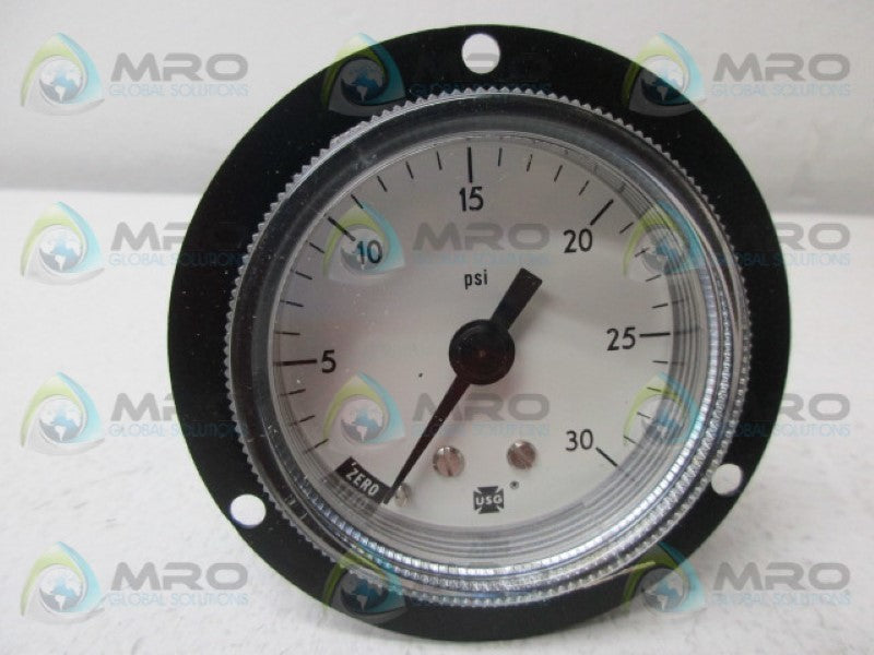 US GAUGE 1X549-7 PRESSURE GAUGE 0-30 PSI NSMP