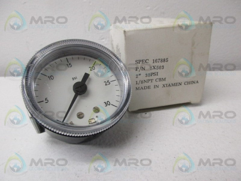 US GAUGE 167885 PRESSURE GAUGE 0-30 PSI NSMP