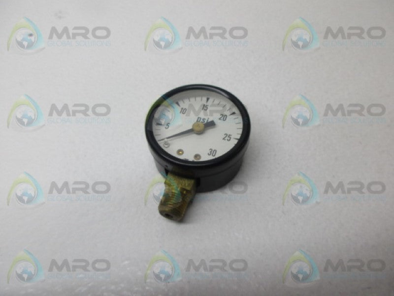 US GAUGE  166390 PRESSURE GAUGE 0-30 PSI NSMP