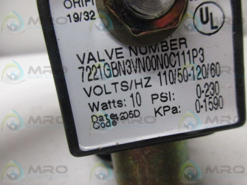 PARKER 7221GBN3VN00N0C111P3 SOLENOID VALVE  NSMP