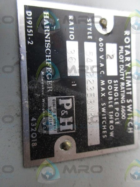 HARNISCHFEGER 54BB23EBNK ROARTY LIMIT SWITCH  UNMP