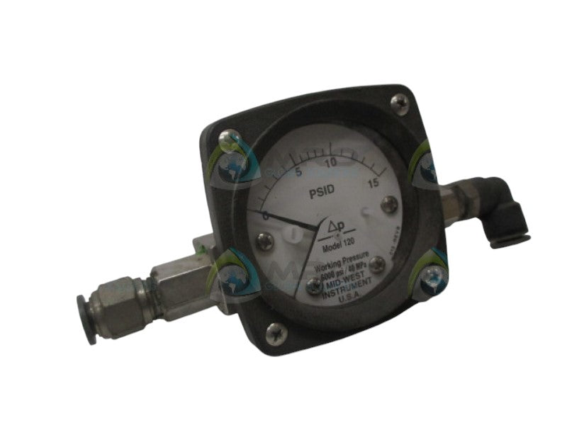 MID-WEST 120SA-02-FO PRESSURE GAUGE 0-15 PSID  UNMP
