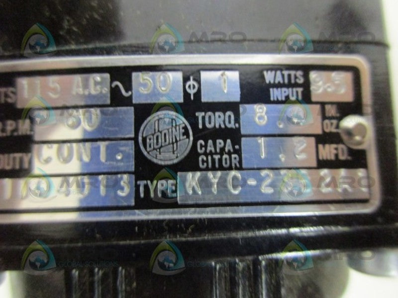 BODINE KYC-23B2A1 GEARMOTOR NSNP