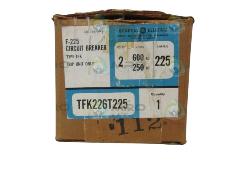 GENERAL ELECTRIC TFK226T225 2POLE 225AMP TRIP UNIT NSMP