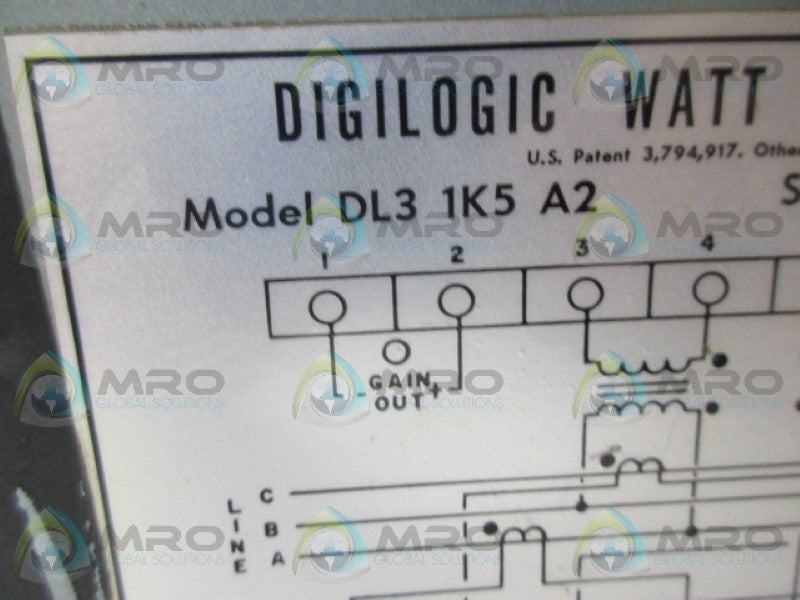 SCIENTIFIC COLUMBUS DL31K5A2 DIGILOGIC WATT TRANDUCER  NSNP