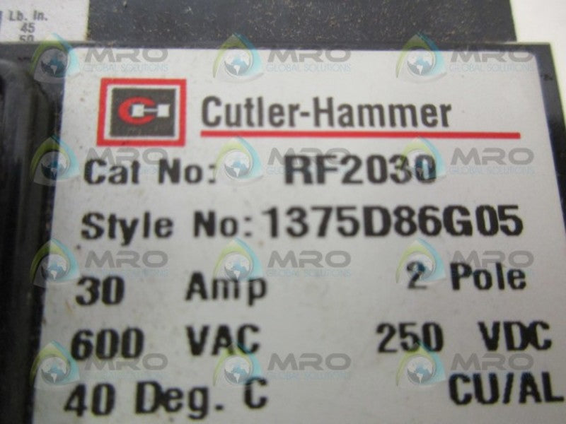 CUTLER HAMMER 1375D86G05 RF2030 NSMP