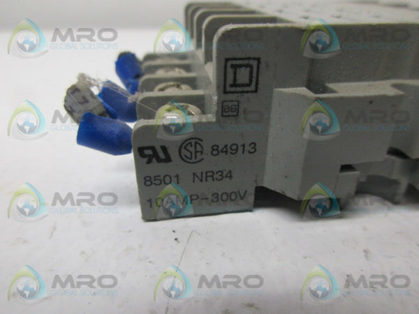SQUAR D 8501-NR34 RELAY BASE SOCKET  UNMP
