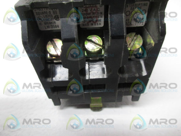 SQUARE D Q0B315 CIRCUIT BREAKER  UNMP