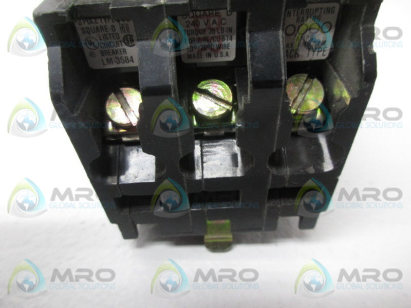 SQUARE D Q0B315 CIRCUIT BREAKER  UNMP