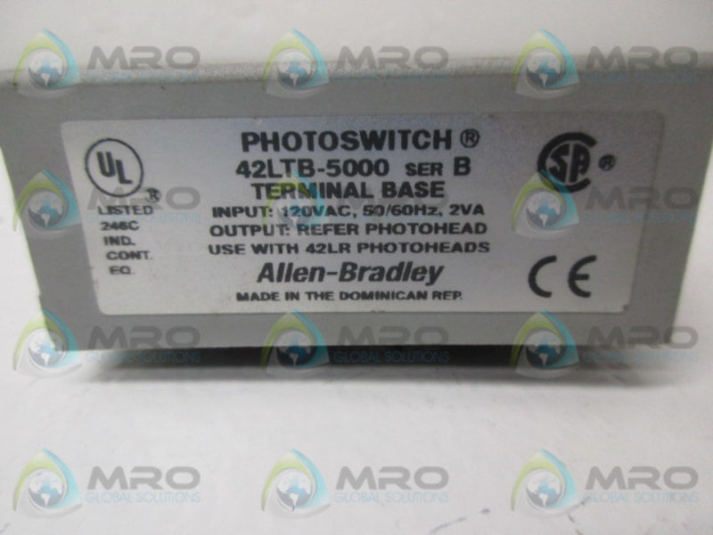 ALLEN BRADLEY 42LTB-5000 SER.B  TERMINAL BASE (AS PICTURED)   UNMP