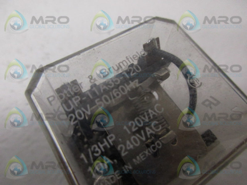 POTTER & BRUMFIELD KUP-11A35-120 RELAY 120V  UNMP