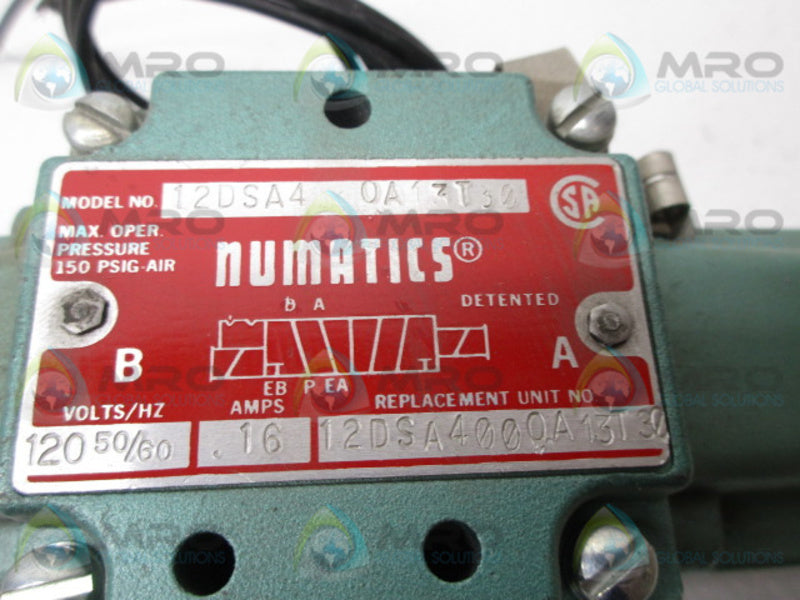 NUMATICS 12DSA400OA13T30 SOLENOID VALVE  UNMP