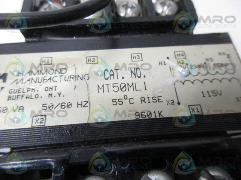 HAMMOND MT50MLI TRANSFORMER  UNMP
