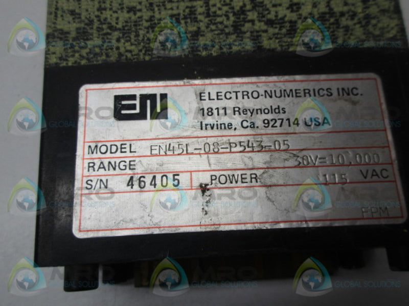 ELECTRO-NUMATICS EN45L-08-P543-05 COUNTER (AS PICTURED)  UNMP