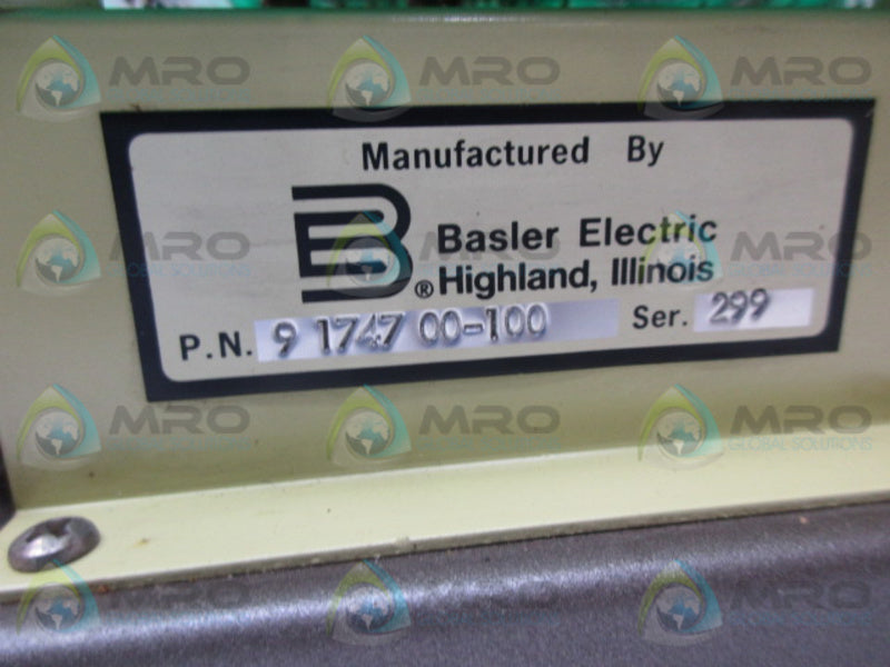 BASLER ELECTRIC 9174700-100 EXCITATION LIMITER GENERATOR  UNMP