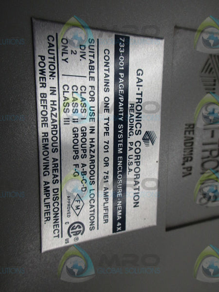 GAI-TRONICS 733-001 120V NSNP