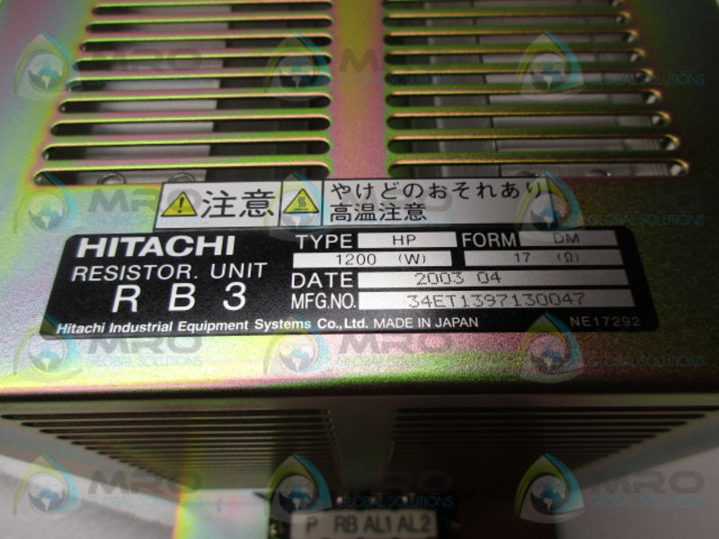 HITACHI RB3 34ET1397130047 BRAKE RESISTOR  NSNP