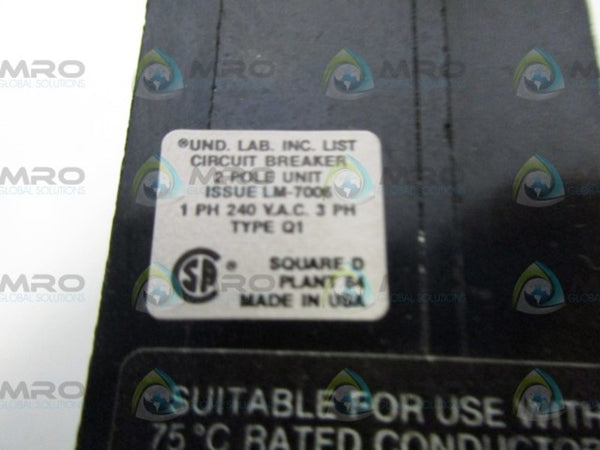 SQUARE D Q1250 CIRCUIT BREAKERNSNP
