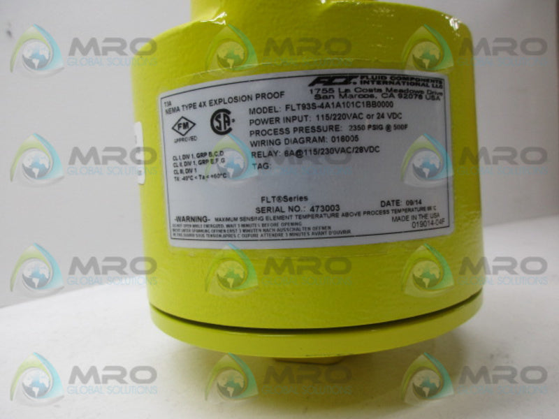 FCI FLT93S-4A101C1B0000 FLOW SWITCH  NSNP