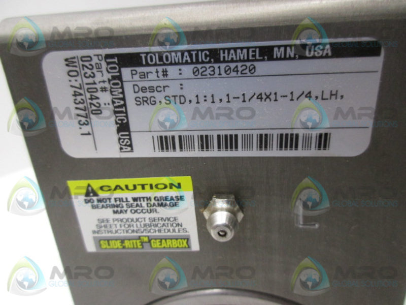 TOL-O-MATIC 02310420 SLIDE-RITE CR GEARBOX  NSNP