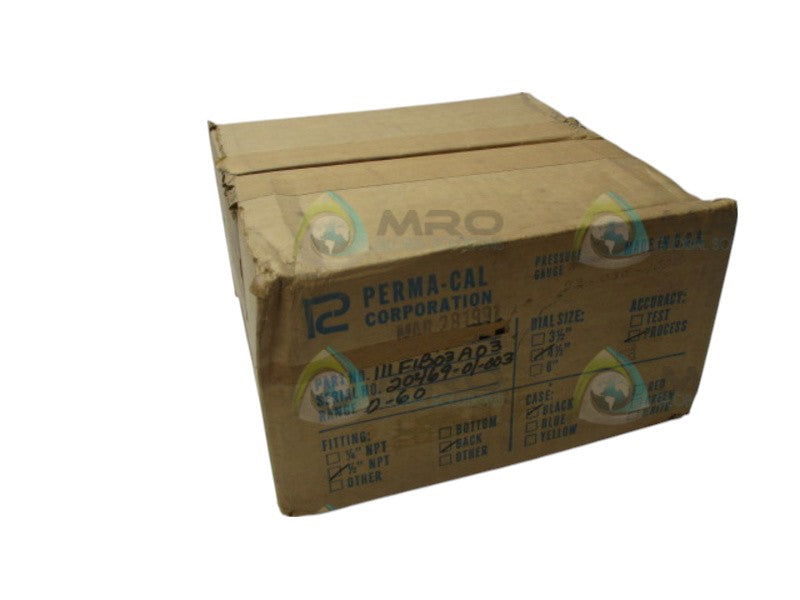 PERMA-CAL 111F1B03A03 PRESSURE GAUGE 0-60 PSI  NSFS