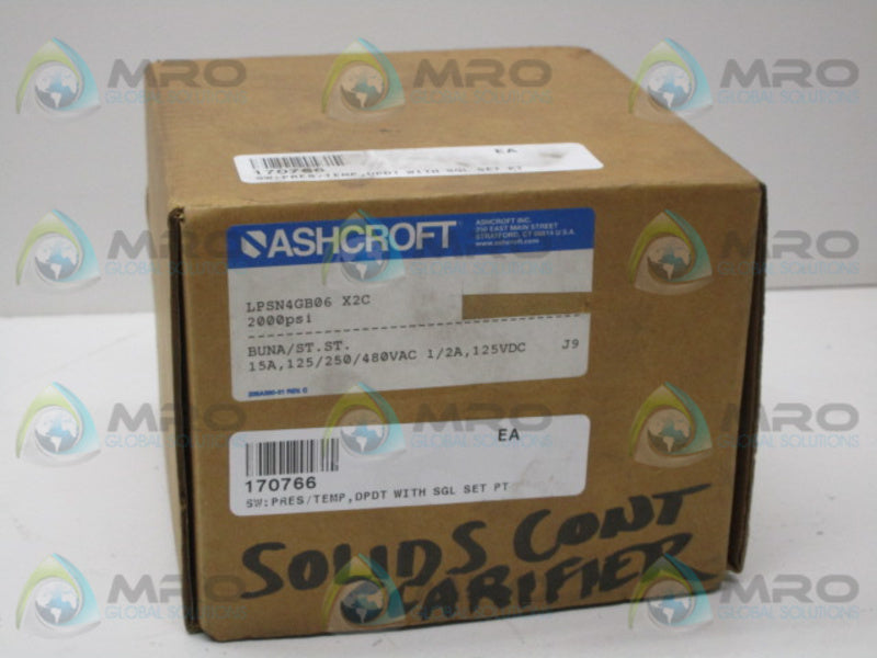ASHECROFT LPSN4GB06-X2C 2000PSI NSMP