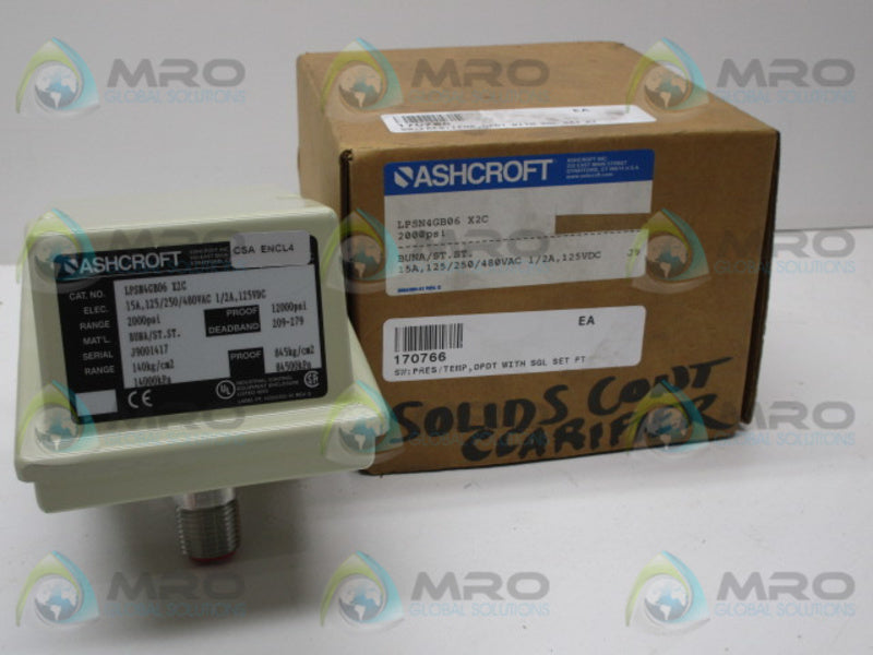 ASHECROFT LPSN4GB06-X2C 2000PSI NSMP